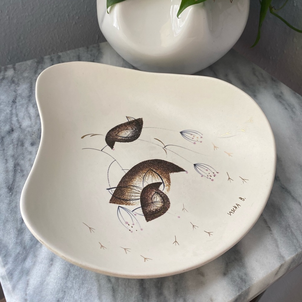 Sascha Brastoff Birds Dish 🐦 Mid Mod Kidney Shape